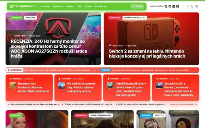 TechGuru SK/CZ website preview